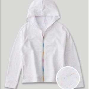 ROA Rainbow Confetti Full-Zip Sweatshirt Size 10
